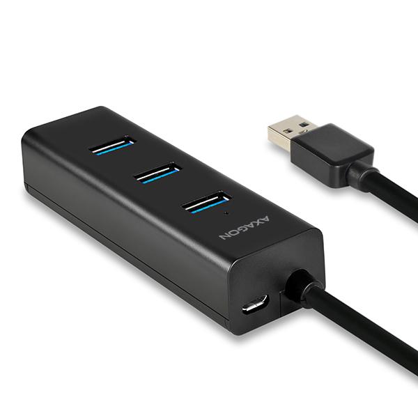 AXAGON HUE-S2BP, 4x USB 3.0 CHARGING hub, vr. AC adaptéra, kábel USB-A 1.2m 