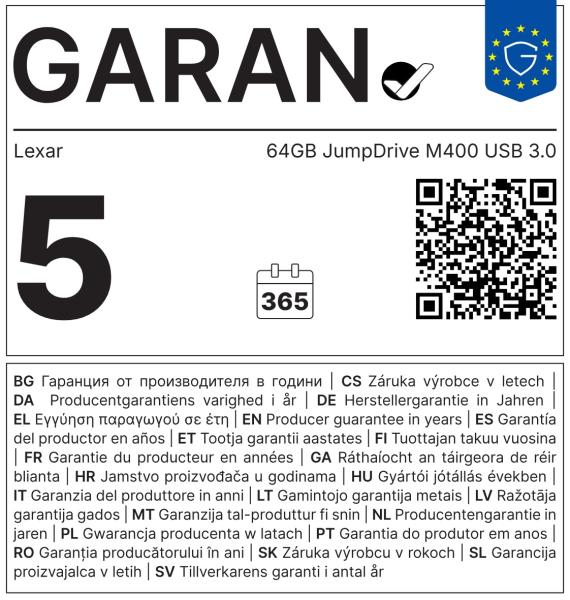 Lexar 64GB JumpDrive® M400 USB 3.0 