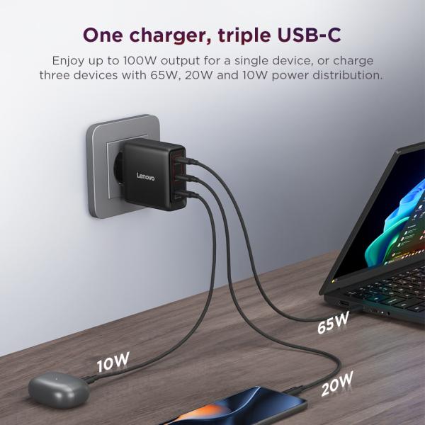 Lenovo Multi-port USB-C 100 W GaN Charger 