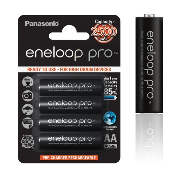 Panasonic Eneloop Pro AA NiMH 1, 2 V 2500mAh BL4