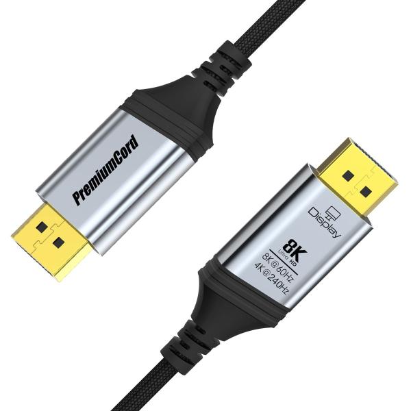PremiumCord DisplayPort 1.4, 8K, optický, 10m 