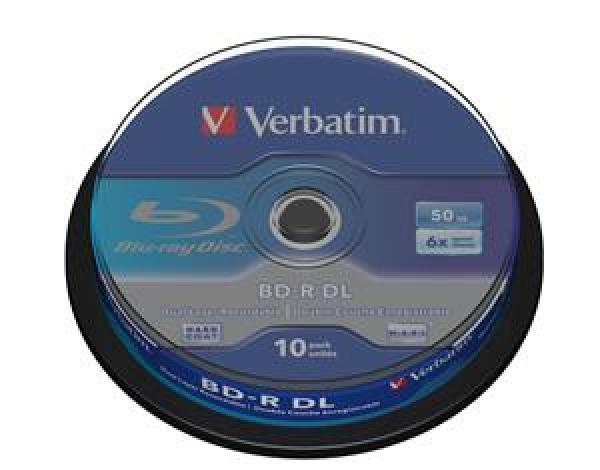 VERBATIM BD-R DL(10-pack) 50GB/ 6x/ spindle