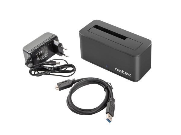 Dokovacia stanica pre HDD 2, 5"/ 3, 5" USB 3.0 Natec Kangaroo, vrátane napájacieho adaptéra 