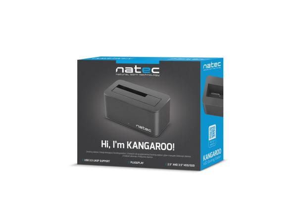 Dokovací stanice pro HDD 2, 5"/ 3, 5" USB 3.0 Natec Kangaroo, včetně napájecího adaptéru 