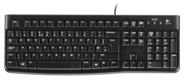 Logitech K120/ Drátová USB/ CZ-SK layout/ Černá 