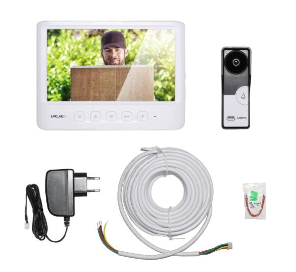EVOLVEO DoorPhone IK06, set video dverného telefónu s pamäťou a farebným displejom 