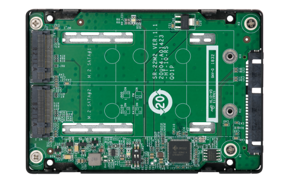 QNAP adaptér QDA-A2MAR (2x M.2 SSD SATA sloty v 2, 5" SATA rámčeku) 