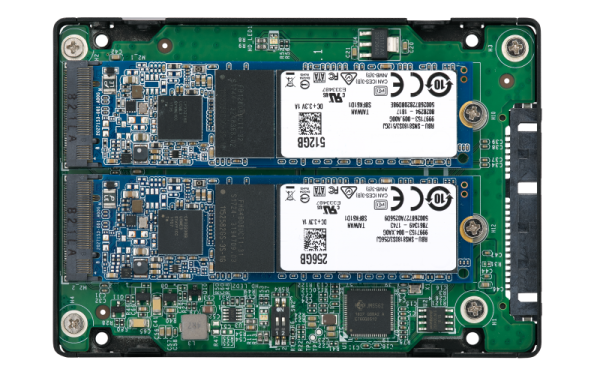QNAP adaptér QDA-A2MAR (2x M.2 SSD SATA sloty v 2, 5" SATA rámčeku) 