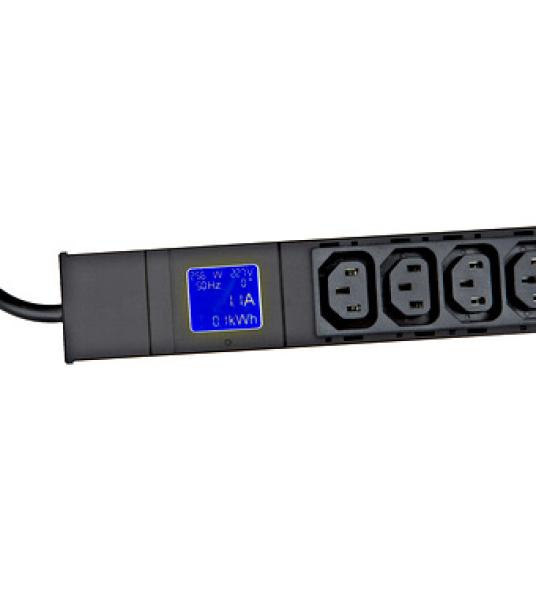 PDU IT METER, integr.merení, 12x C13, Al, 19", 1U, RAL 7035 