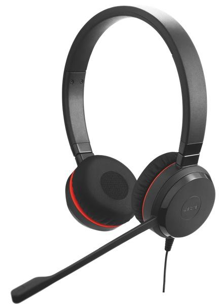 Jabra Evolve 20/ Stereo/ USB/ Drát/ Černá-červená