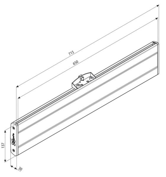 Vogel´s vodor. úchyt Connect-it PFB 3407, 715mm, strieborný 