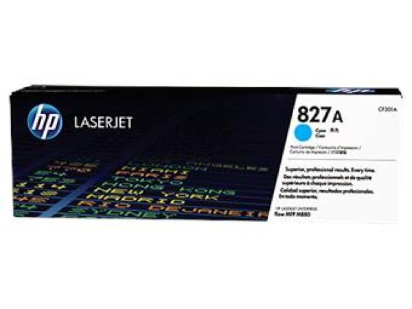 HP 827A Cyan LJ Toner Cart, CF301A (32,000 pages)