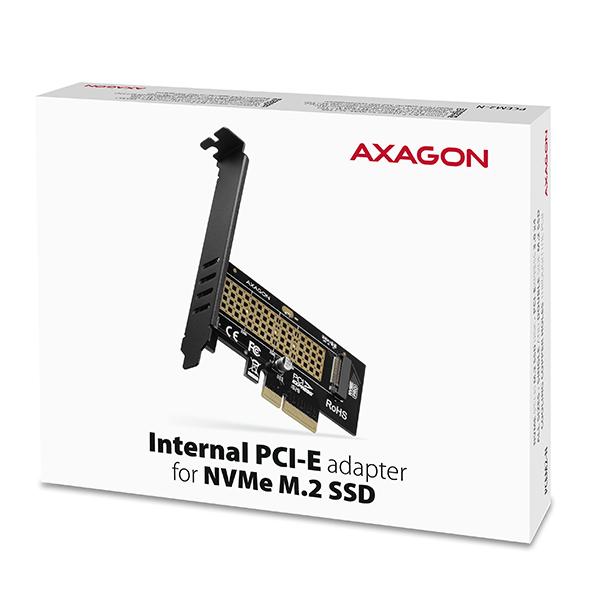 AXAGON PCEM2-N, PCIe x4 - M.2 NVMe M-key slot adaptér, vč. LP 