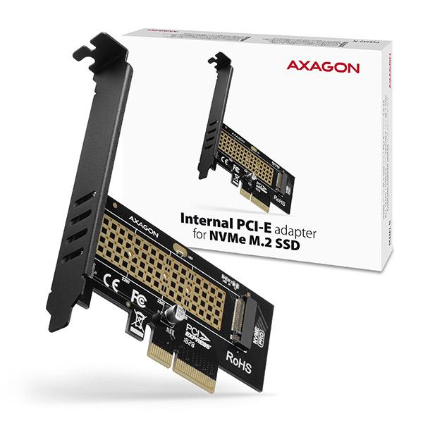 AXAGON PCEM2-N, PCIe x4 - M.2 NVMe M-key slot adaptér, vč. LP