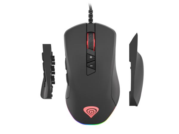 Genesis herná optická myš XENON 770/ RGB/ Herná/ Optická/ Pre pravákov/ 10 200 DPI/ Drôtová USB/ Čierna
