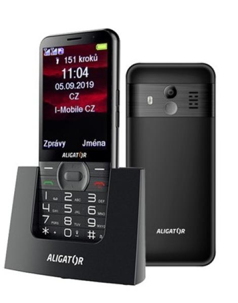 ALIGATOR A900 Senior černý + stolní nabíječka