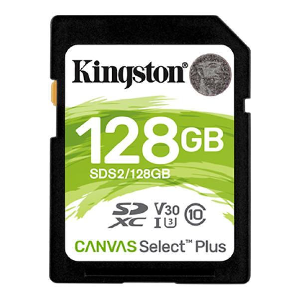 Kingston Canvas Select Plus U3/ SDXC/ 128GB/ 100MBps/ UHS-I U3 / Class 10