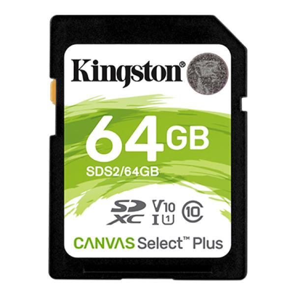 Kingston Canvas Select Plus U1/ SDXC/ 64GB/ UHS-I U1 / Class 10