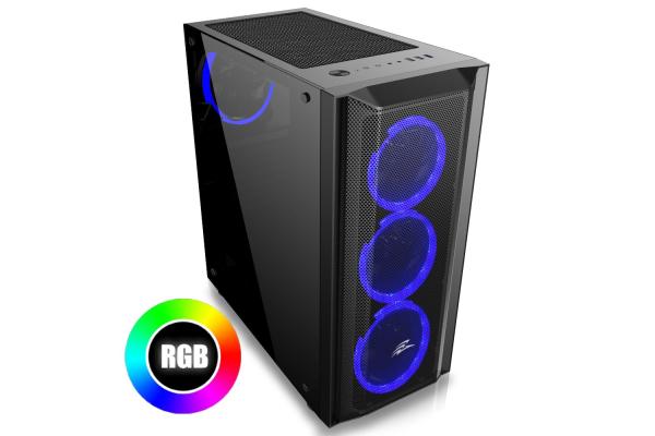 EVOLVEO Ptero Q1/ Midi Tower/ Transpar./ Čierna