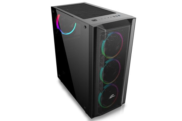EVOLVEO Ptero Q1/ Midi Tower/ Transpar./ Čierna 