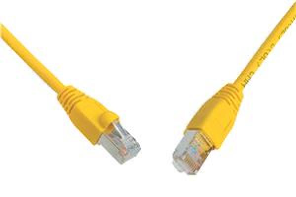 SOLARIX patch kabel CAT6 SFTP PVC 0, 5m žlutý