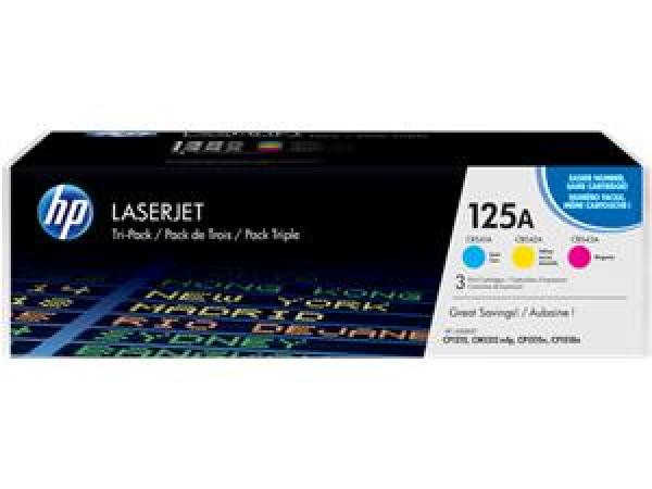HP 125A trojbalenie - azúrová, purpurová, žltá