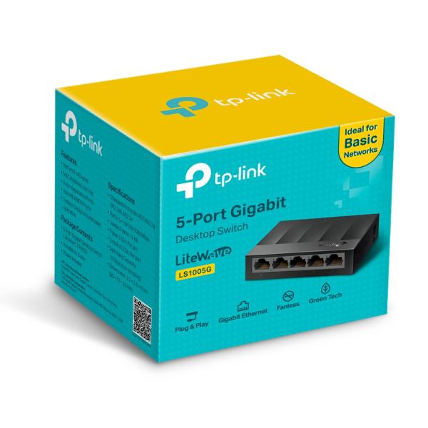 TP-Link LS1005G 5x Gigabit Desktop Switch Fanless 
