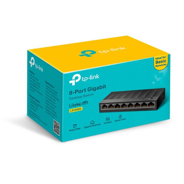 TP-Link LS1008G 8xGigabit Desktop Switch Fanless 