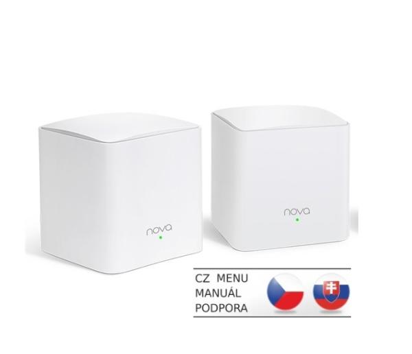 Tenda Nova MW3 (2-pack) WiFi AC1200 Mesh systém Dual Band, 2x LAN/ WAN, MU-MIMO, SMART aplikácie