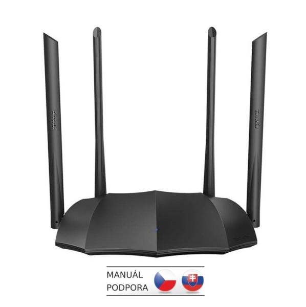 Tenda AC8 WiFi AC Gigabit Router 1200Mb/ s, 1x GWAN, 3x GLAN, 4x 6dBi antény, WISP, Uni.Repeater, APP