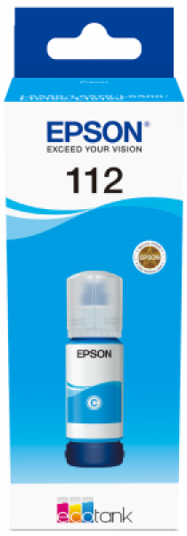 Epson 112 EcoTank Pigment Cyan ink bottle