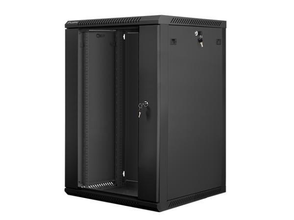 Nástenný rack 19&quot;&quot; 18U 600X600mm čierny flat pack