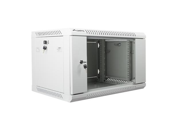 Nástenný rack 19&quot; 6U 600X450mm sivý flat pack 