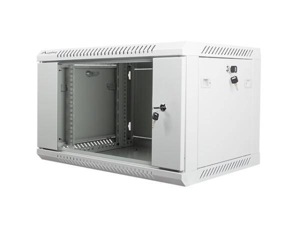 Nástenný rack 19&quot; 6U 600X450mm sivý flat pack