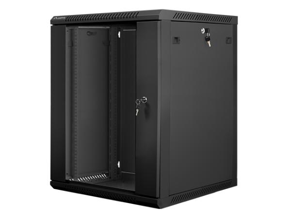 Nástenný rack 19" 15U 600X600mm čierny flat pack
