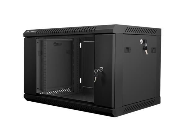 Nástenný rack 19&quot;&quot; 6U 600X450mm čierny flat pack