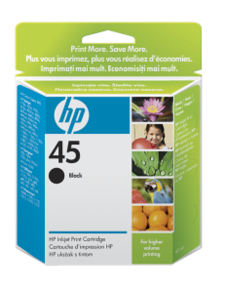 HP no. 45 - čierna ink. kazeta veľká, 51645A