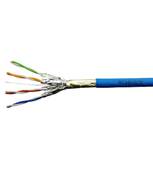 Kabel F/ FTP Cat.6a 500 MHz 4x2xAWG23, LS0H modrý, Dca, 500m