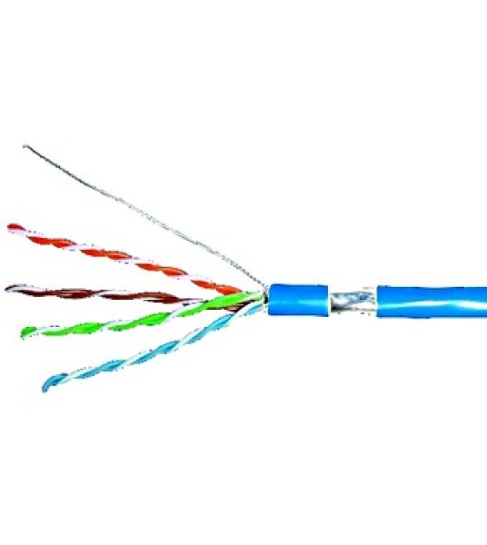 Kabel F/ UTP Cat.5e 4x2xAWG24, LS0H plášt modrý, box 305m