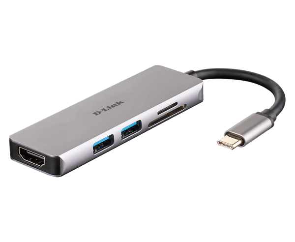 D-Link 5-in-1 USB-C Hub with HDMI a SD/ microSD Card Reader
