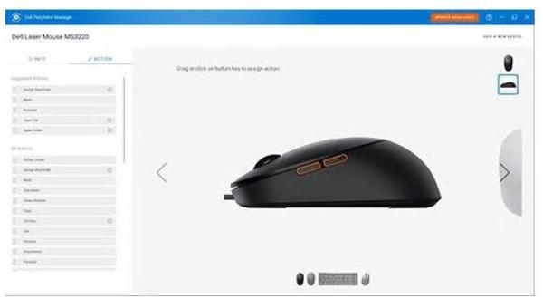 Dell MS3220/ Kancelárska/ Laserová/ 3 200 DPI/ Drôtová USB/ Šedá 
