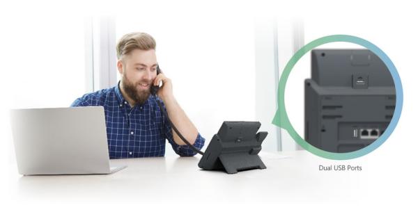 Yealink SIP-T48U SIP telefón, PoE, 7" 800x480 LCD, 29 prog.tl., 2xUSB, GigE 