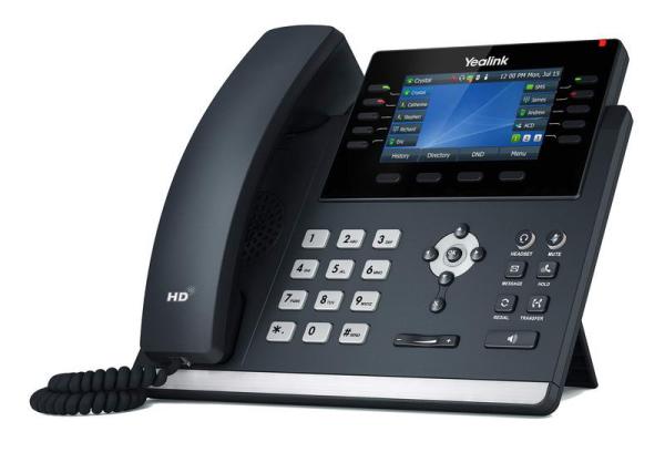 Yealink SIP-T46U SIP telefón, PoE, 4, 3" 480x272 LCD, 27 prog.tl., 2xUSB, Gig 