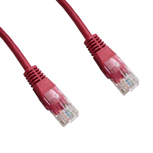 DATACOM patch cord UTP cat5e 0, 25 M červený