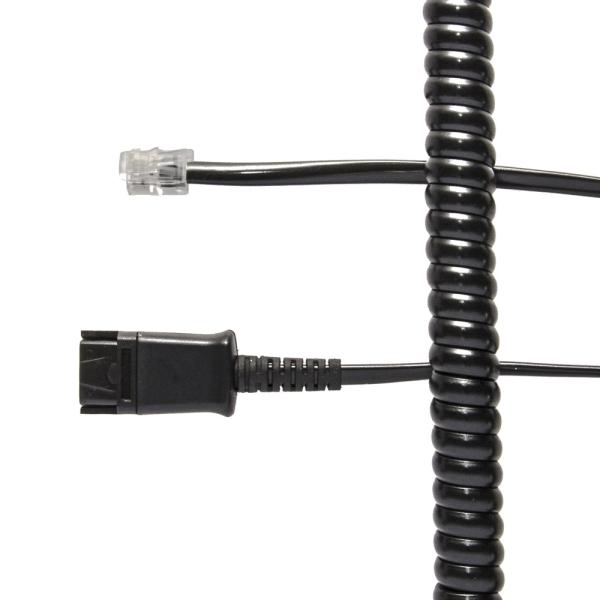 JPL BL-04+P kábel pre náhlavky s QD konektorom do RJ9 portu telefónov