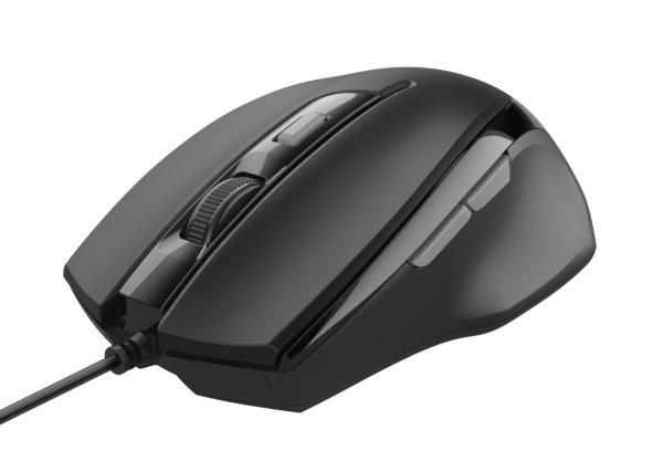 TRUST VOCA/ Kancelárska/ Optická/ Pre pravákov/ 2 400 DPI/ Drôtová USB/ Čierna