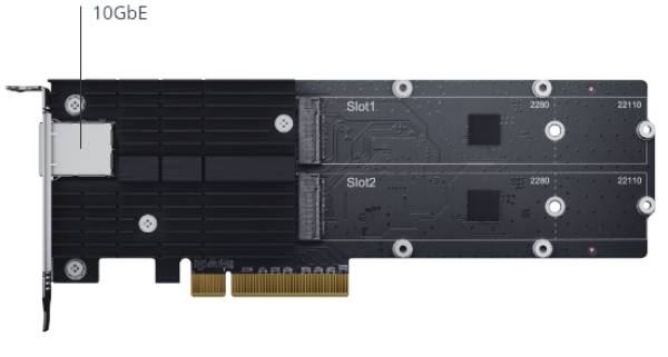 Synology Kombinovaný adaptér M.2 SSD a 10GbE E10M20-T1 