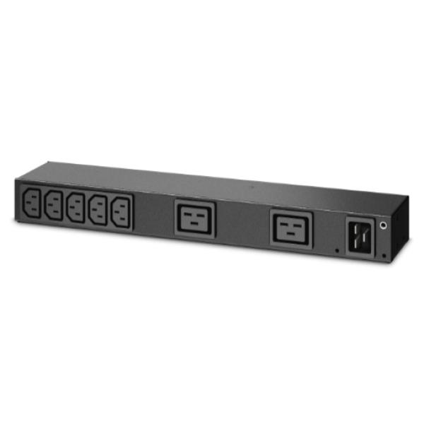 Rack PDU, Basic, 0U/ 1U, 100-240V/ 20A, 220-240V/ 16A, (7) C13, (2) C19