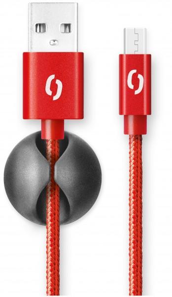 ALIGATOR PREMIUM 2A kábel, Micro USB 2m, červený 