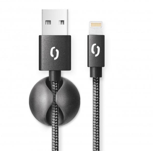 ALIGATOR PREMIUM 2A kábel, Lightning 2m, čierny 